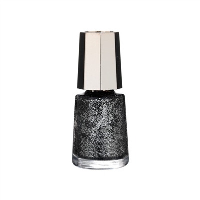 Silver on Black Nail Polish